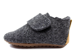 Pom Pom slippers anthracite wool